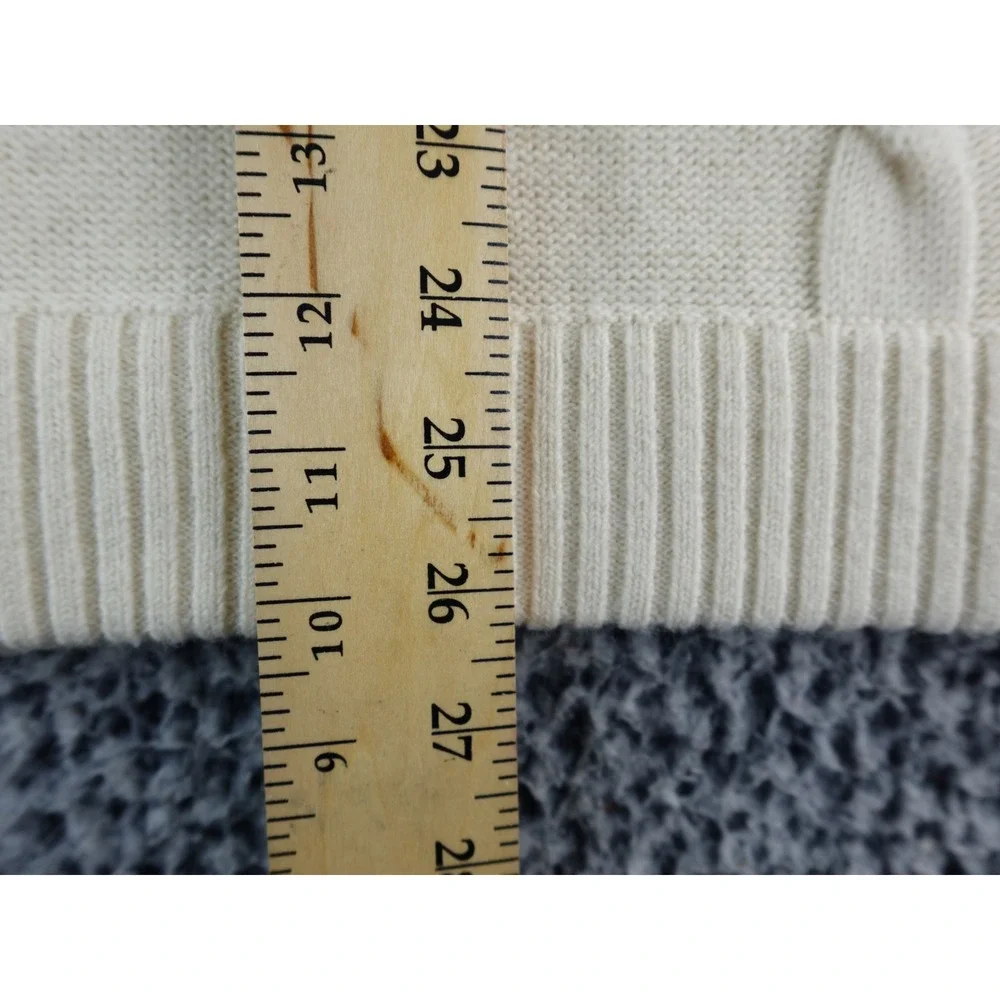 JACK THREADS Cream Cable Knit Crewneck Sweater Size Small‎ Zipper Detail
